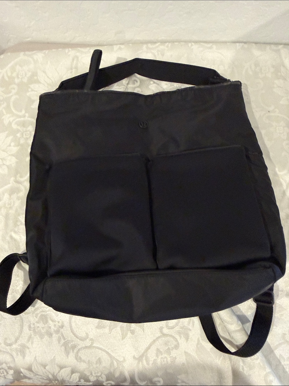 lululemon athletica All Set Black Convertible Tote Backpack